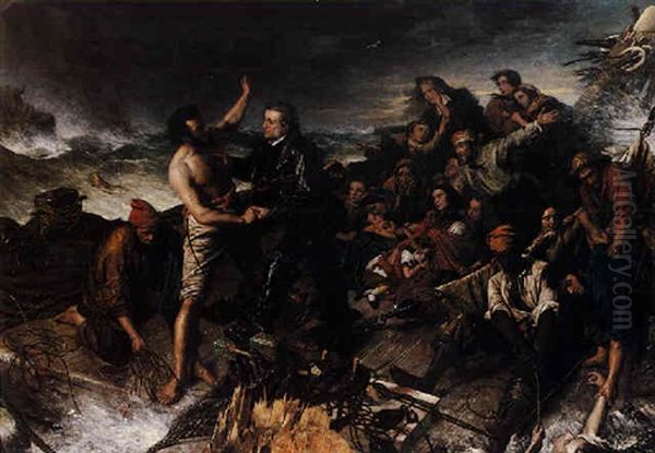 A Volunteer Oil Painting by Henry Nelson O'Neill