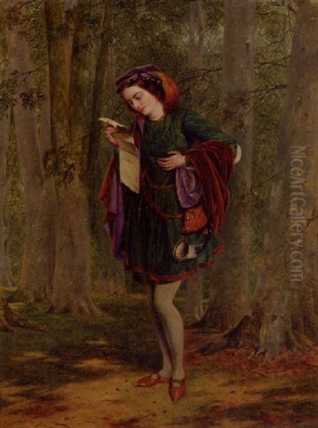 Rosalind - As You Like It Oil Painting by Henry Nelson O'Neill