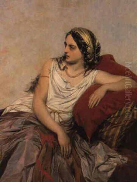 Portrait De Jeune Femme Assise Dite 'myrrha' Oil Painting by Henry Nelson O'Neill