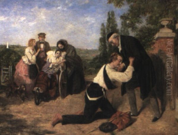 The Prodigal's Return Oil Painting by Henry Nelson O'Neill