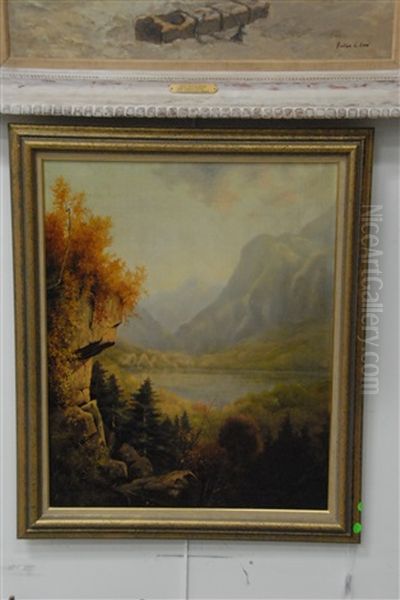 Wooded Landscape Oil Painting by William Ongley