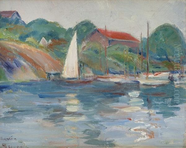 Fra Hovedoen 1921 Oil Painting by Soren Onsager