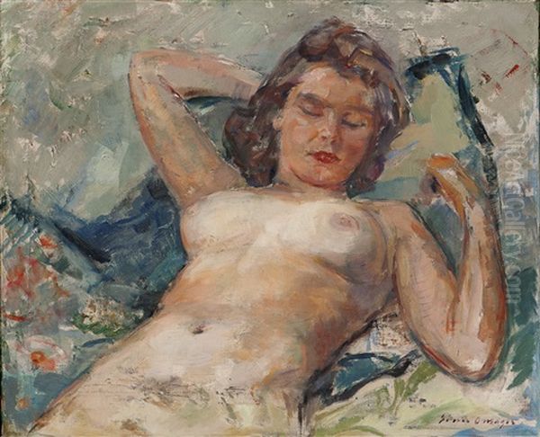 Reclining Nude Oil Painting by Soren Onsager