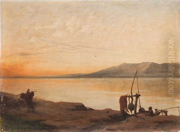 By The Nile Oil Painting by Karel Ooms