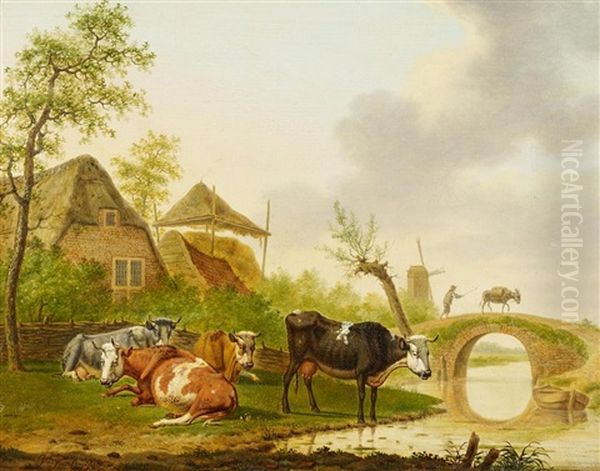 Landliche Idylle Oil Painting by Hendrik Van Oort