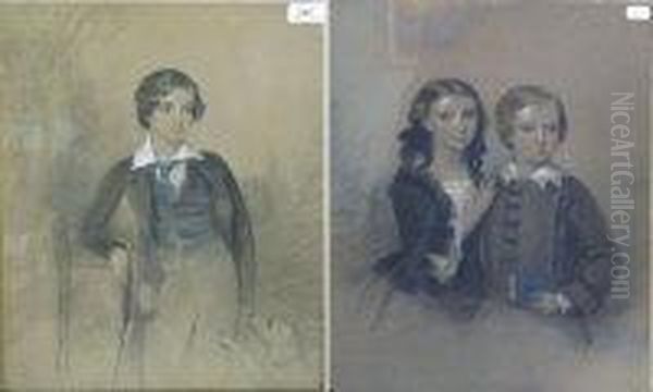 A Set Of Five Family Portraits, Three Oil Painting by Alexander Blaikley