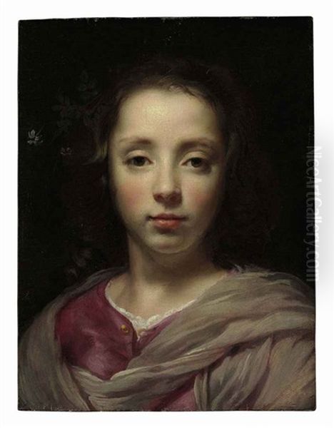 Head Of A Young Girl by Jacob Oost the Elder