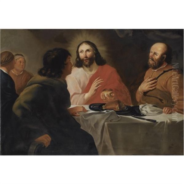 The Supper At Emmaus Oil Painting by Jacob Oost the Elder