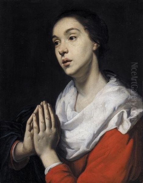 The Virgin At Prayer Oil Painting by Jacob Oost the Elder