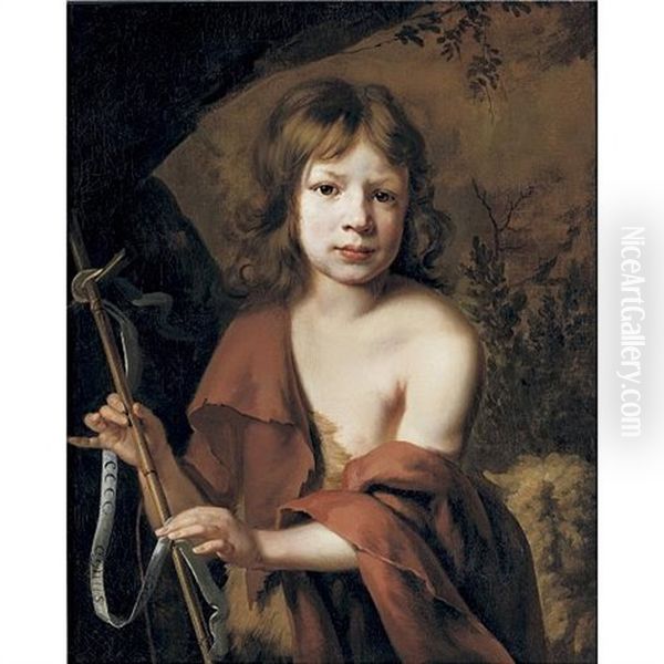 Portrait Of A Young Boy As Saint John The Baptist Oil Painting by Jacob Oost the Elder