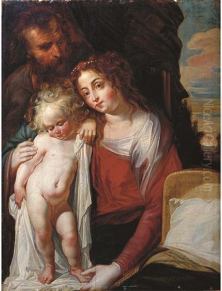 The Holy Family Oil Painting by Jacob Oost the Elder