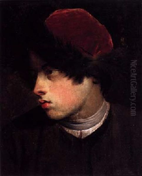 Portrait Of A Boy, En Profile Oil Painting by Jacob Oost the Elder