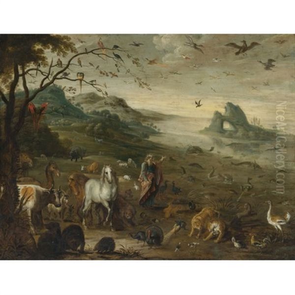 God Creating The Animals Of The World Oil Painting by Isaac Van Oosten