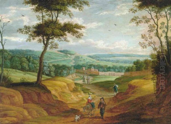 Landschaft Mit Reisenden Oil Painting by Isaac Van Oosten