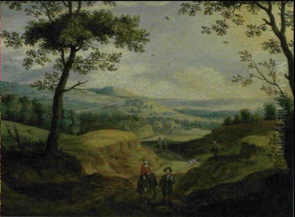 Paysage De Route En Flandres Oil Painting by Isaac Van Oosten