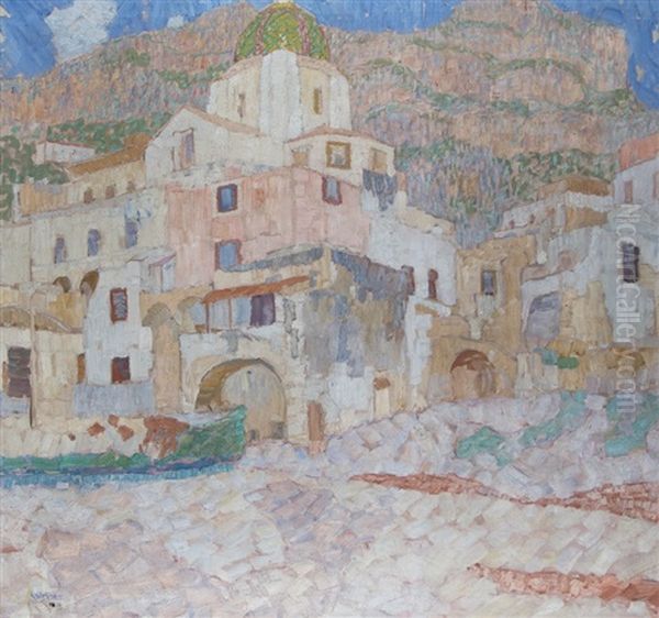 Positano In Der Sonne Oil Painting by Walter Ophey