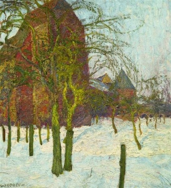 Hulchrath Im Schnee Oil Painting by Walter Ophey