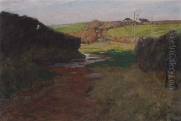 Landschaft Bei Eupen Oil Painting by Walter Ophey