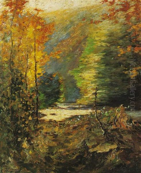 Waldinneres Oil Painting by Walter Ophey