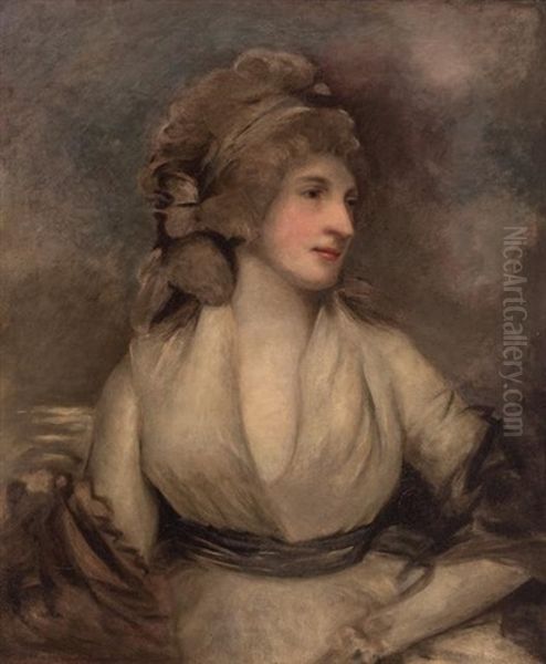 Portrait Of A Lady, Said To Be Anna Seward Oil Painting by John Opie