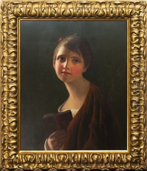 Young Girl Holding A Book Oil Painting by John Opie