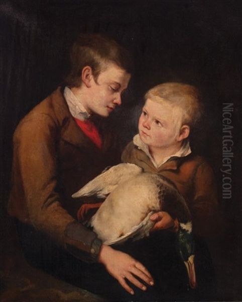 A Brother's Comfort Oil Painting by John Opie