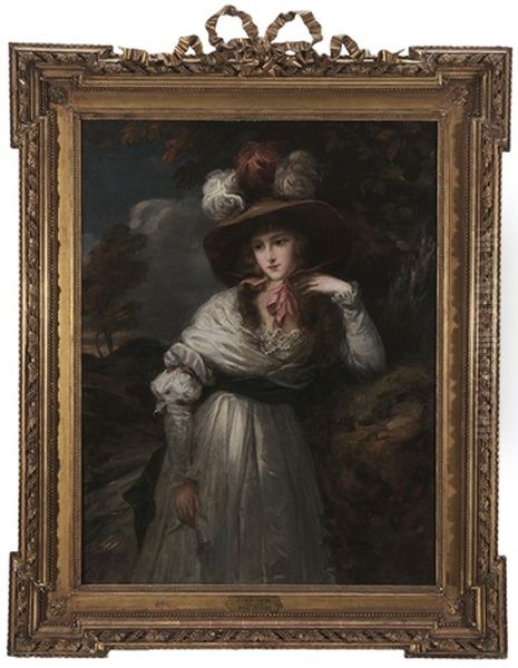 Portrait Of A Lady,said To Be Miss Melville Oil Painting by John Opie