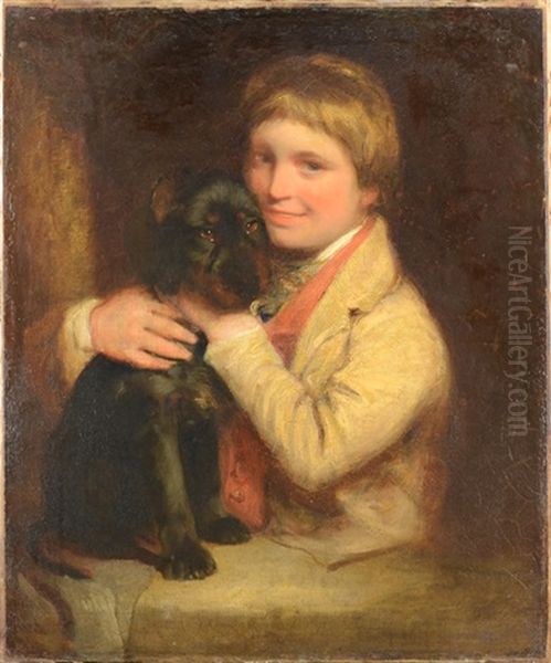 A Young Boy And His Dog Oil Painting by John Opie