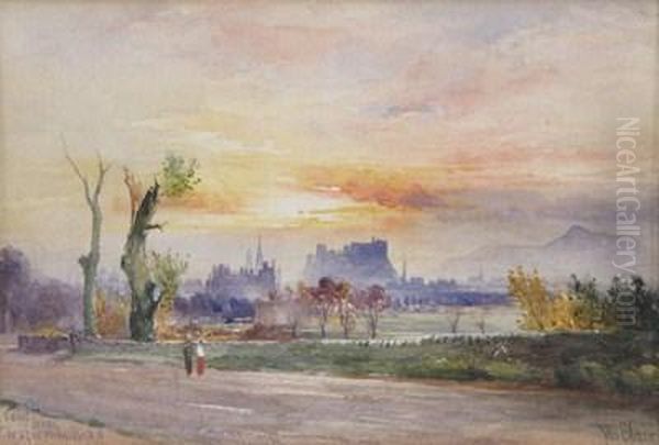 Edinburgh From Corstophin Road Oil Painting by John Blair