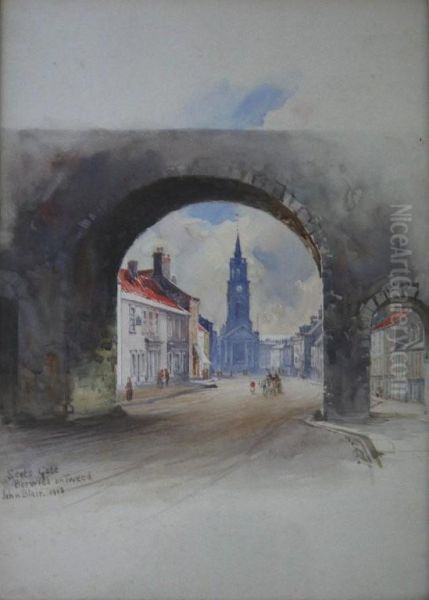 Scots Gate, Berwick On Tweed Oil Painting by John Blair