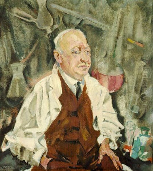 Bildnis Martin Hahn Oil Painting by Max (Mopp) Oppenheimer