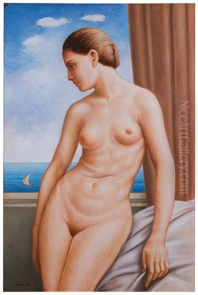 Nudo Alla Finestra Oil Painting by Ubaldo Oppi