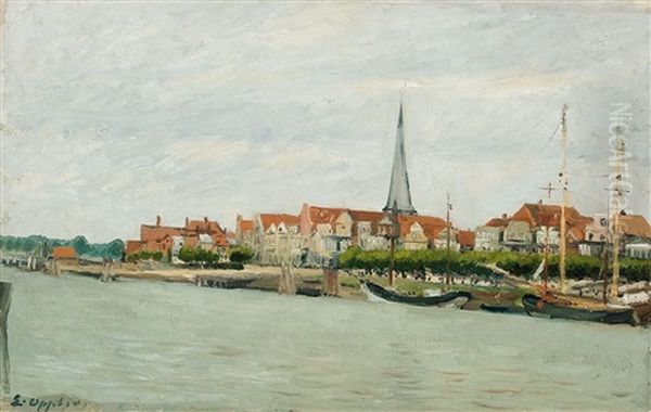 Travemunde Oil Painting by Ernst Oppler