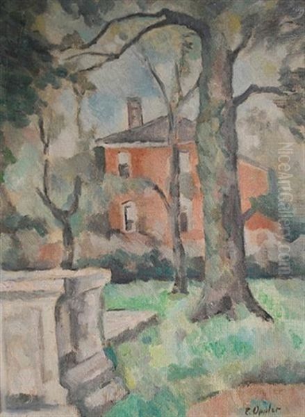 House And Gardens Oil Painting by Ernst Oppler