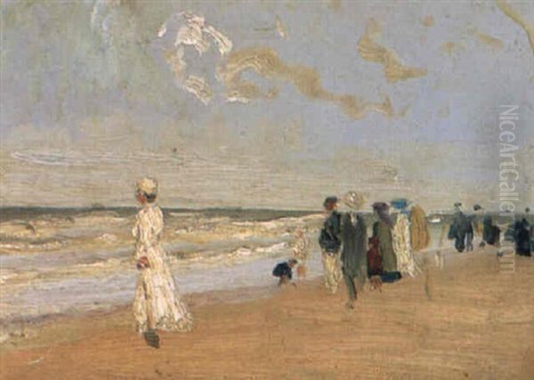 Seaside Oil Painting by Ernst Oppler