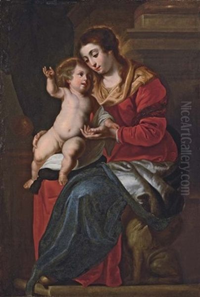 The Virgin And Child Oil Painting by Kaspard Jacob Opstal the Elder