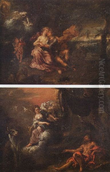 Mars And Venus Oil Painting by Kaspard Jacob Opstal the Elder