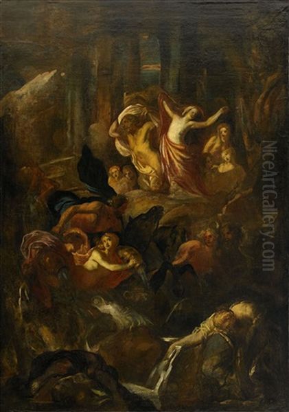 Allegori Oil Painting by Kaspar Jacob Opstal the Younger