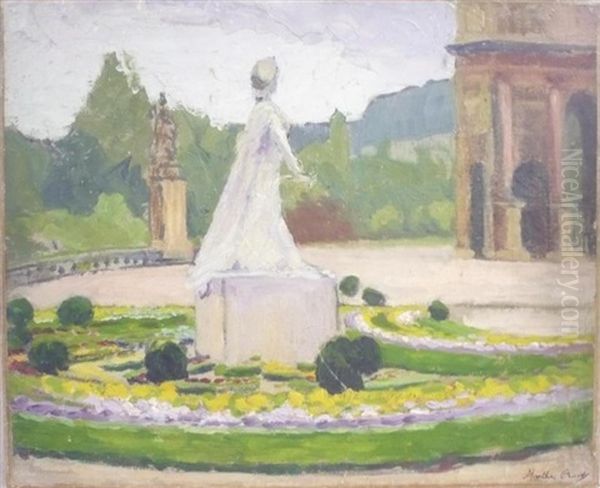 Le Jardin Des Tuileries Oil Painting by Marthe Orant