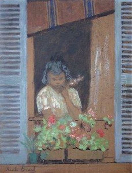 Jeune Fille Au Balcon Oil Painting by Marthe Orant