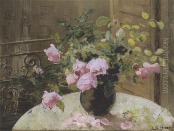 Les Roses S'effeuillent Oil Painting by Marthe Orant