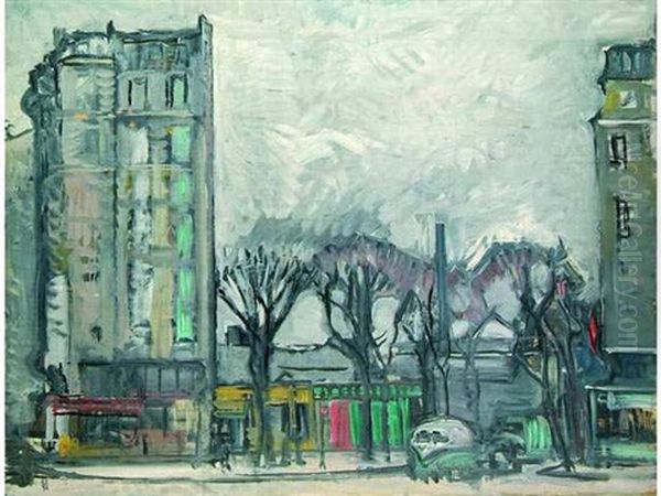 Avenue Parisienne (les Gobelins, Avenue Du Maine) Oil Painting by Orazio Orazi