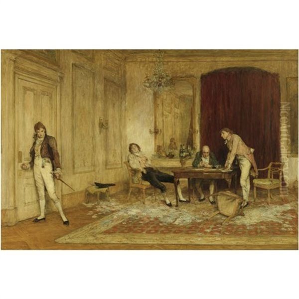 Hard Hit Oil Painting by Sir William Quiller Orchardson