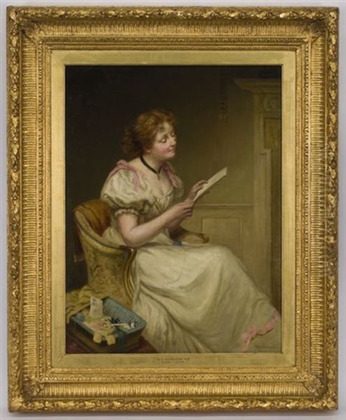 Young Woman Reading Oil Painting by Sir William Quiller Orchardson