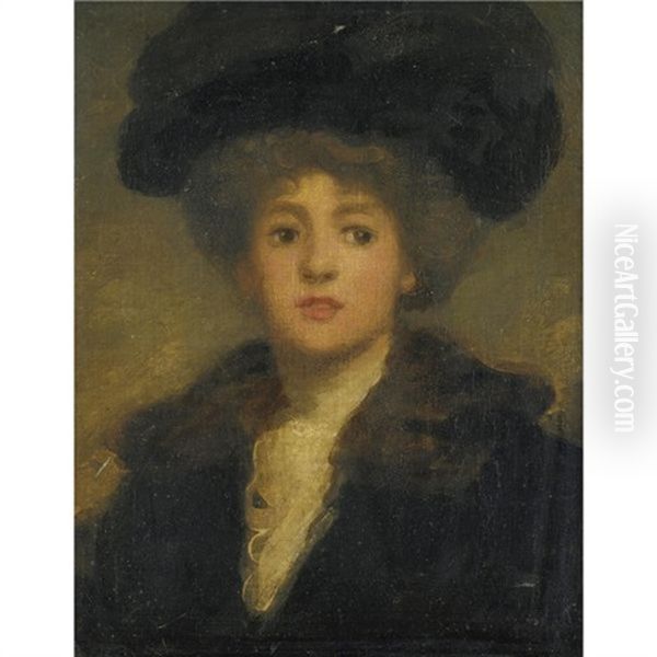 Portrait Of A Lady In Black Oil Painting by Sir William Quiller Orchardson