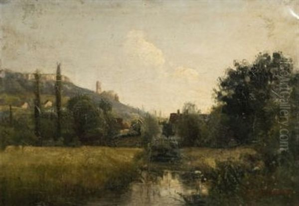 Paysage A La Riviere Oil Painting by Marcel Ordinaire