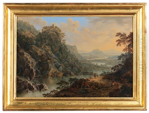 Vast River Landscape Oil Painting by Josef Orient