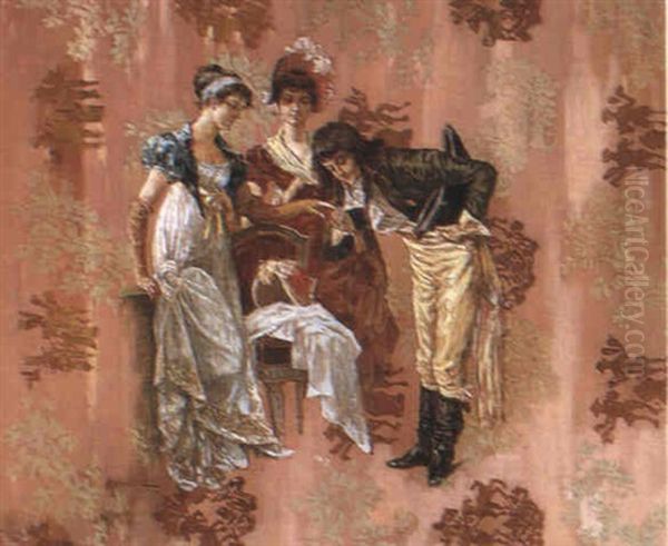 Courtship Oil Painting by Antonio Corrado Orilia