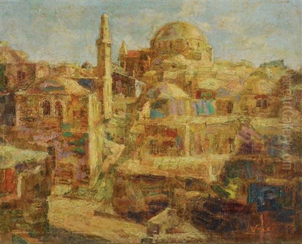 Jerusalem Oil Painting by Arie Orland