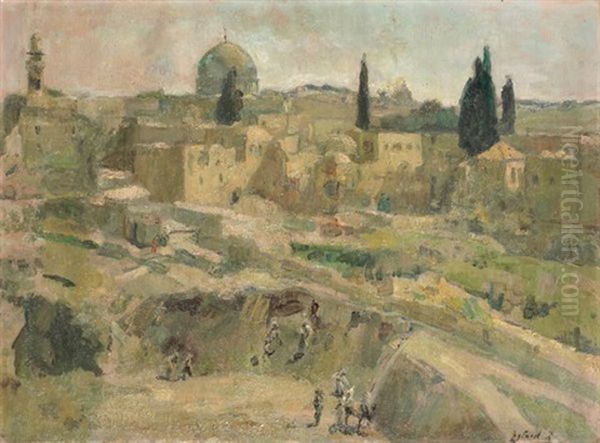 Jerusalem Oil Painting by Arie Orland